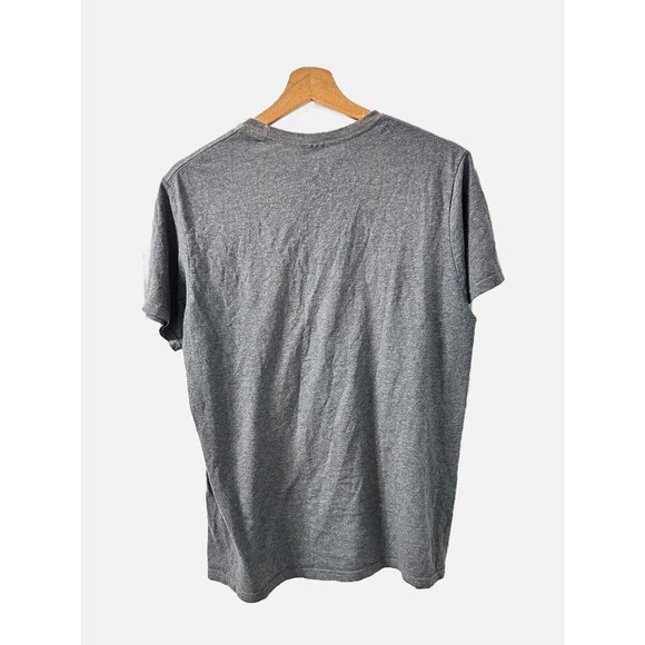 Star Wars T Shirt Mens Medium Gray Graphic Crew Neck Bold Logo - Picture 2 of 3